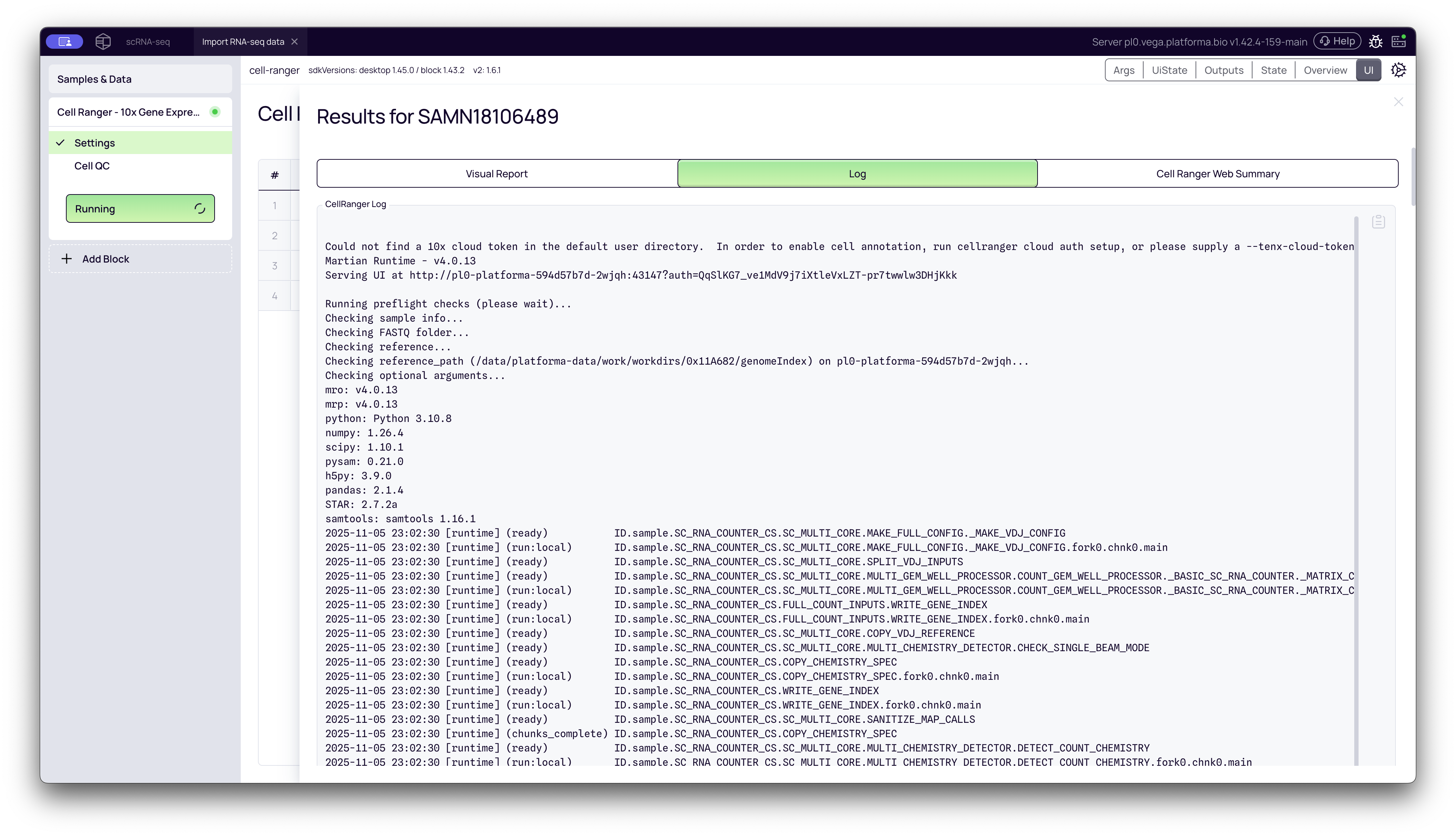 Run Cell Ranger for 10x dataset | Platforma docs