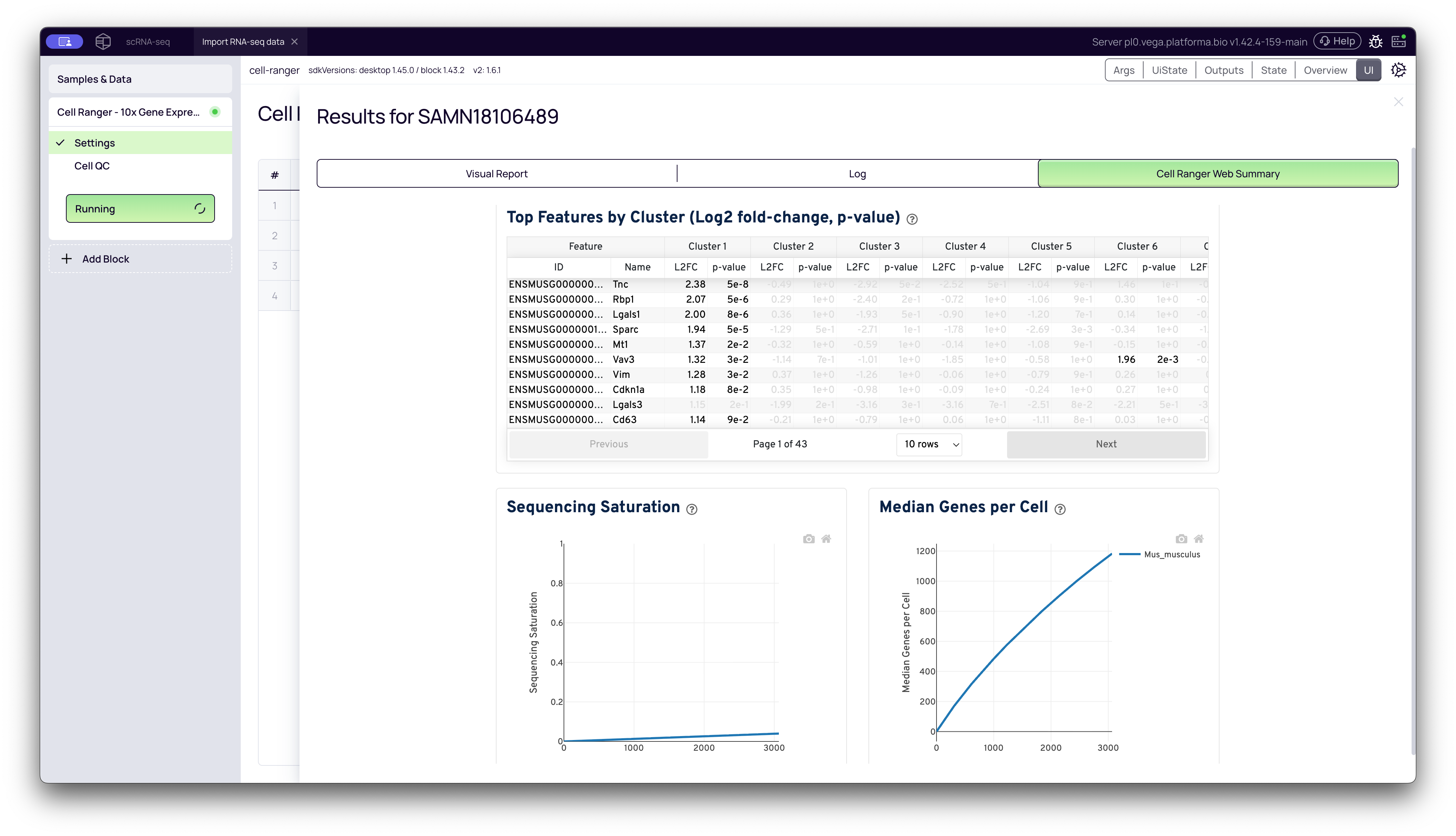 Run Cell Ranger for 10x dataset | Platforma docs