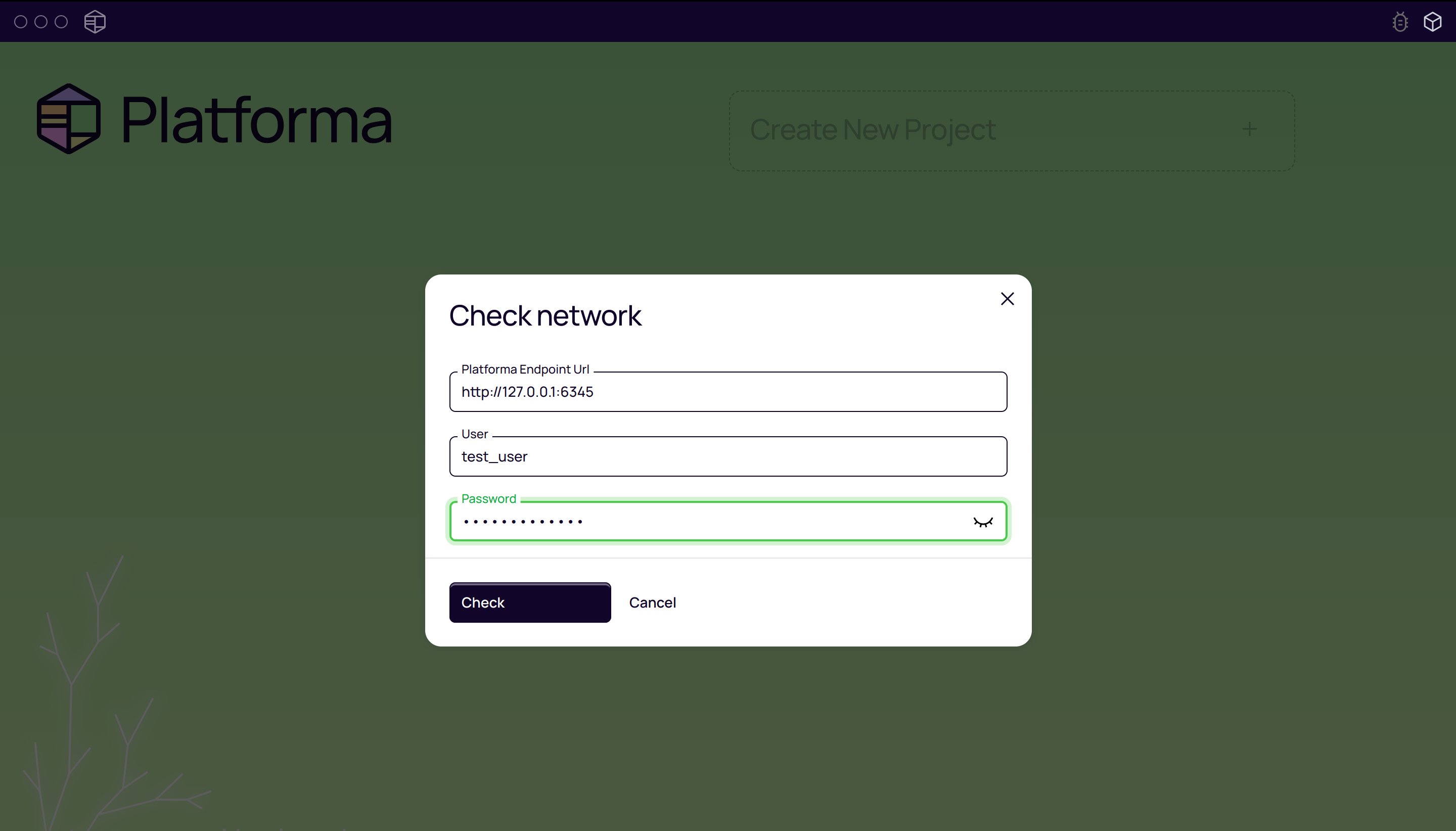 Check Network Menu