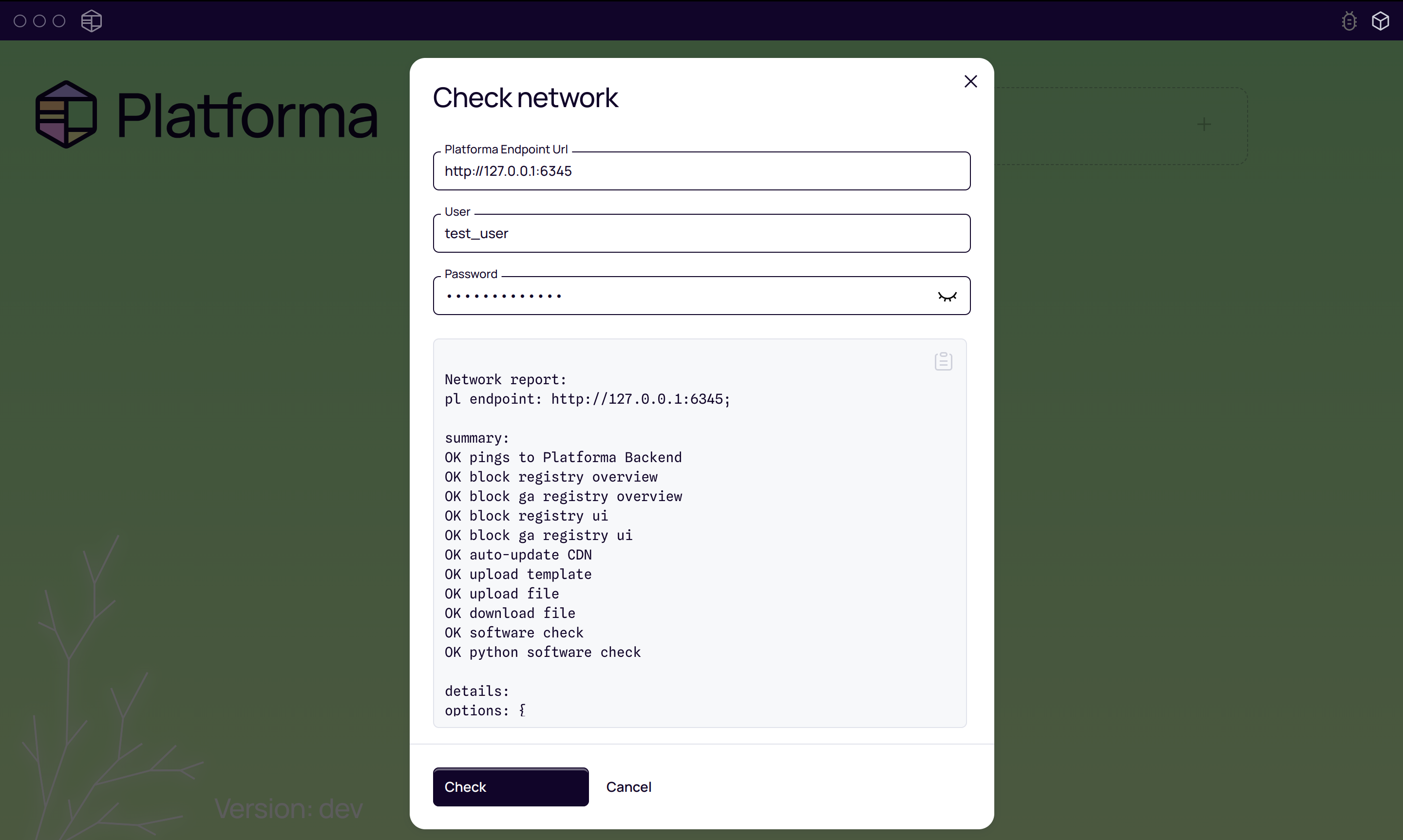 Check Network Result